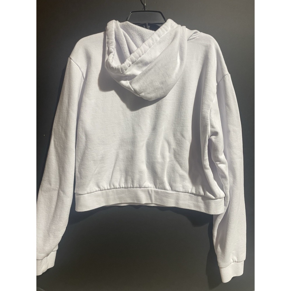 Vans Off The Wall Classic Hoodie Pullover Women  White‎ Cropped Large - Picture 4 of 4